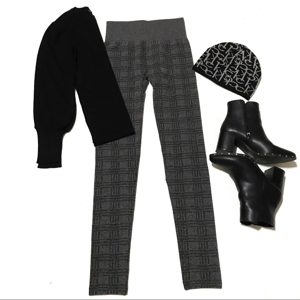 PLAID WINTER FLEECE LINED LEGGING